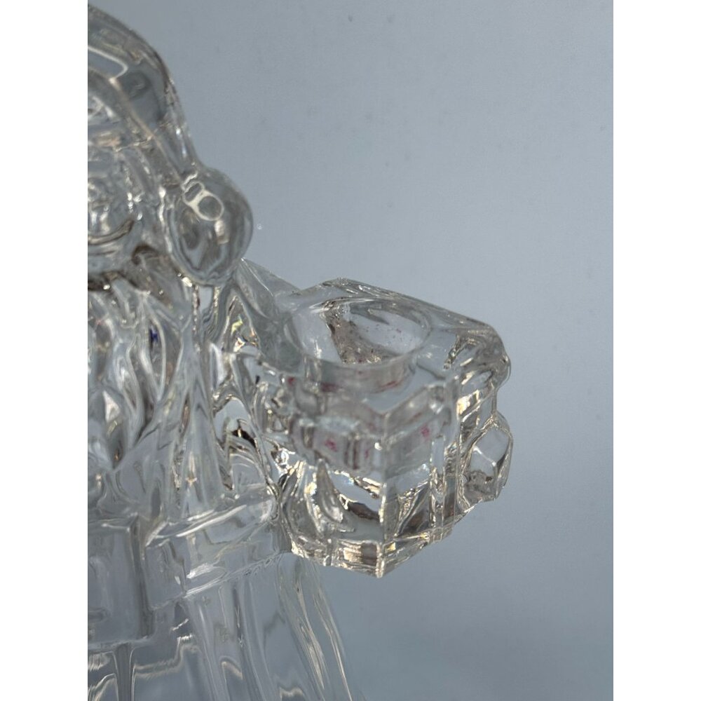 Crystal Santa Claus Figurine Candle Holder Lead Crystal 7.5" Decorative Holiday - Picture 9 of 12